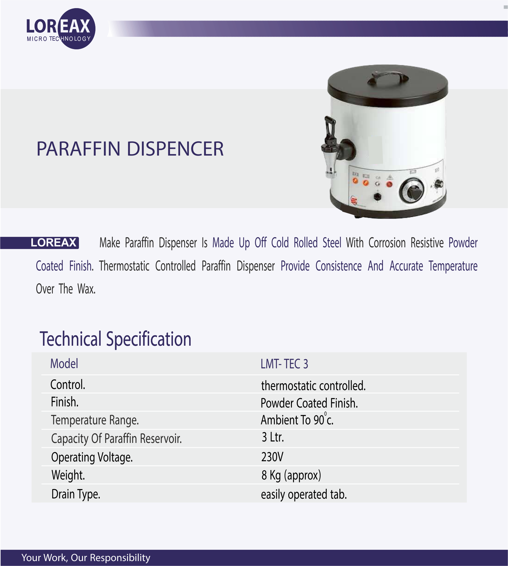 Paraffin Dispensor