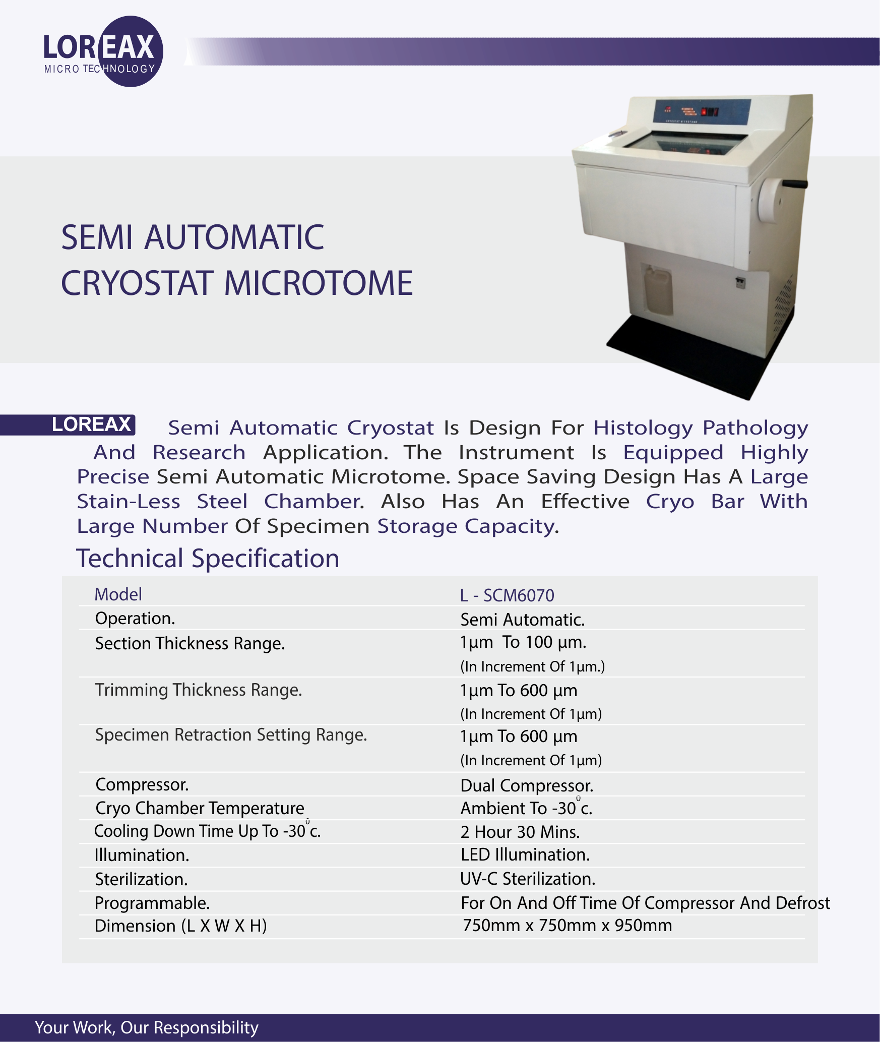 semi automatic cryostat microtome