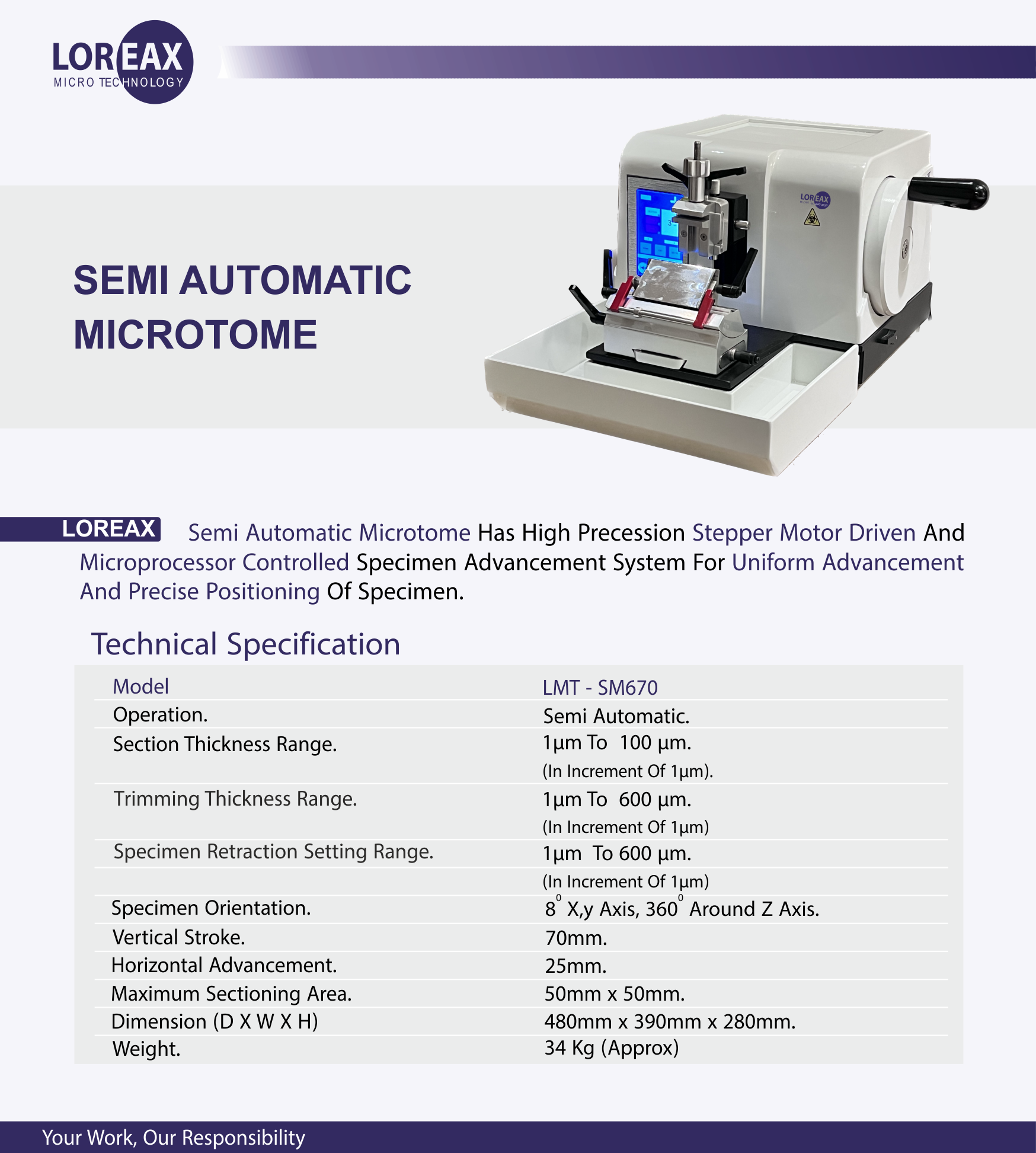 semi automatic microtome