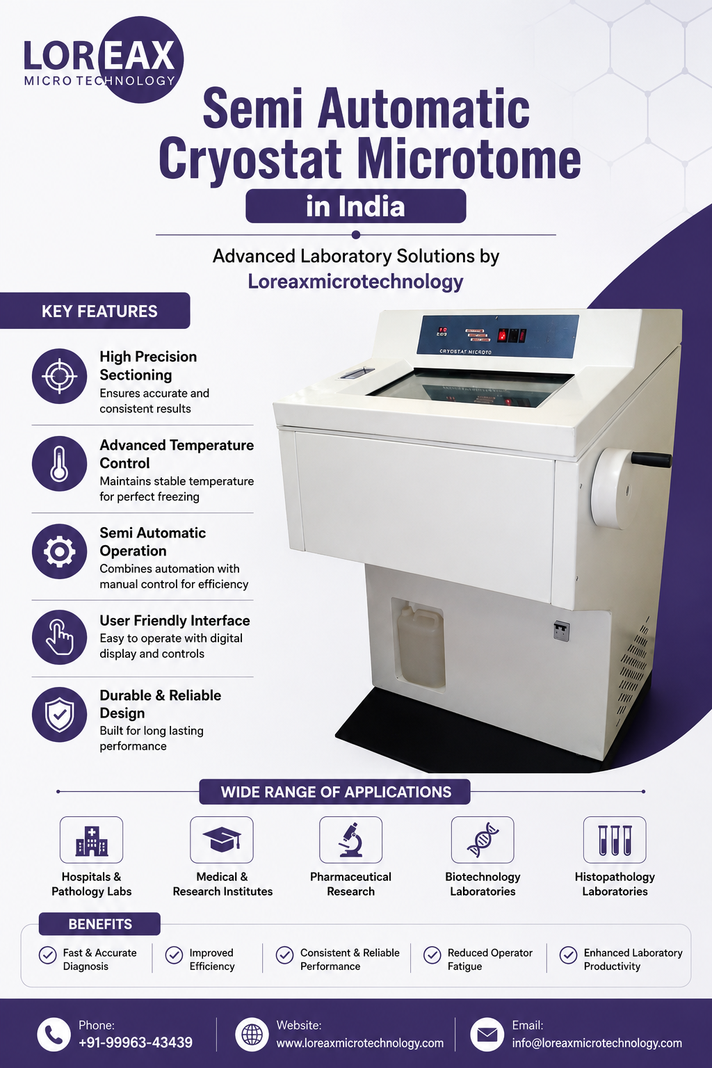 Semi-automatic cryostat microtome
