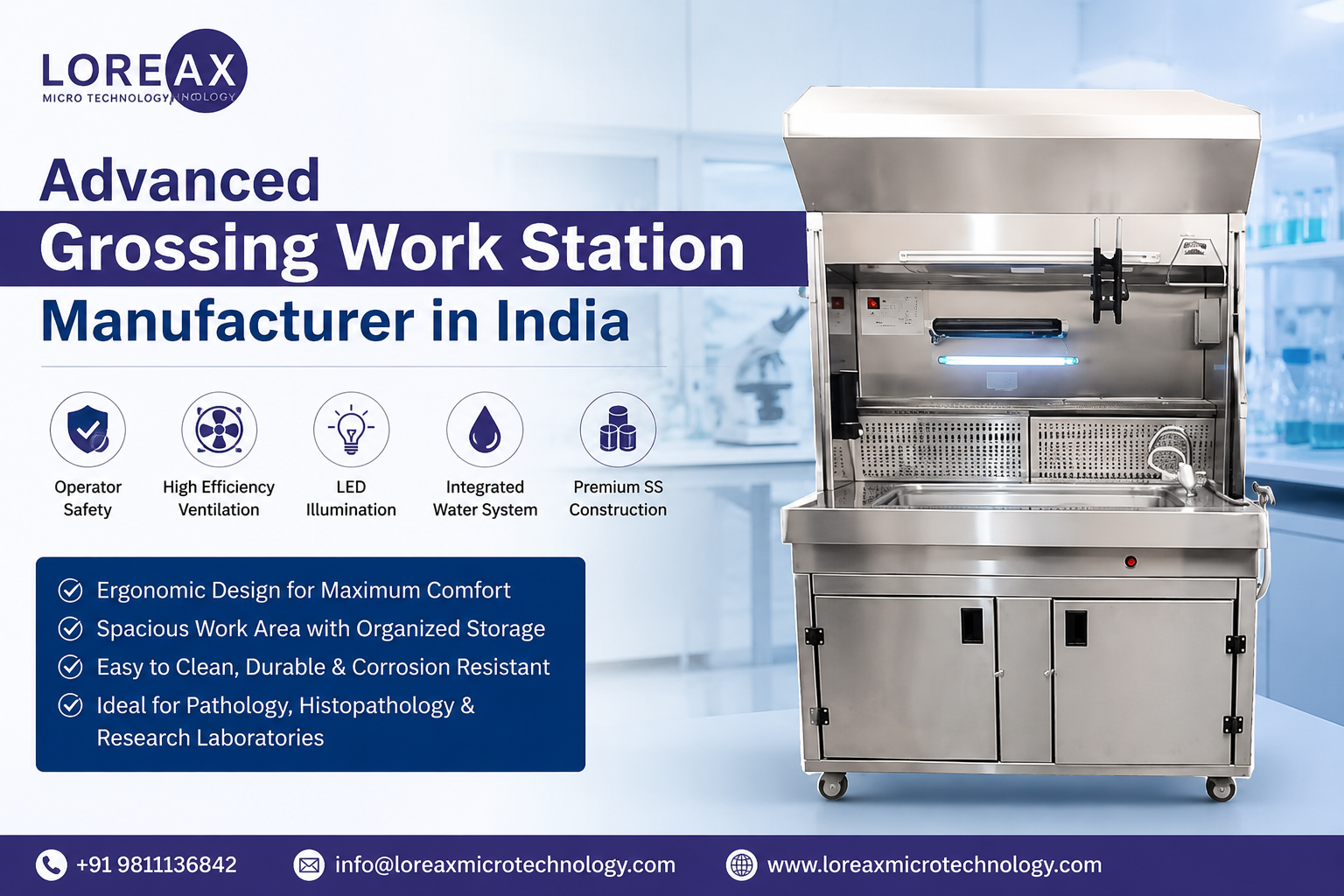 Grossing Work Station Manufacturer in India