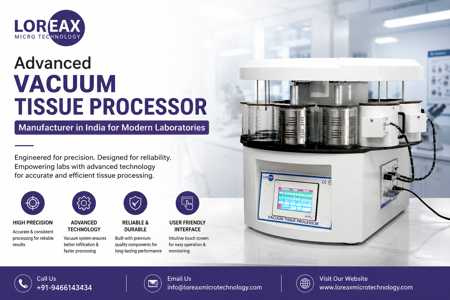 Vacuum Tissue Processor Manufacturer in India